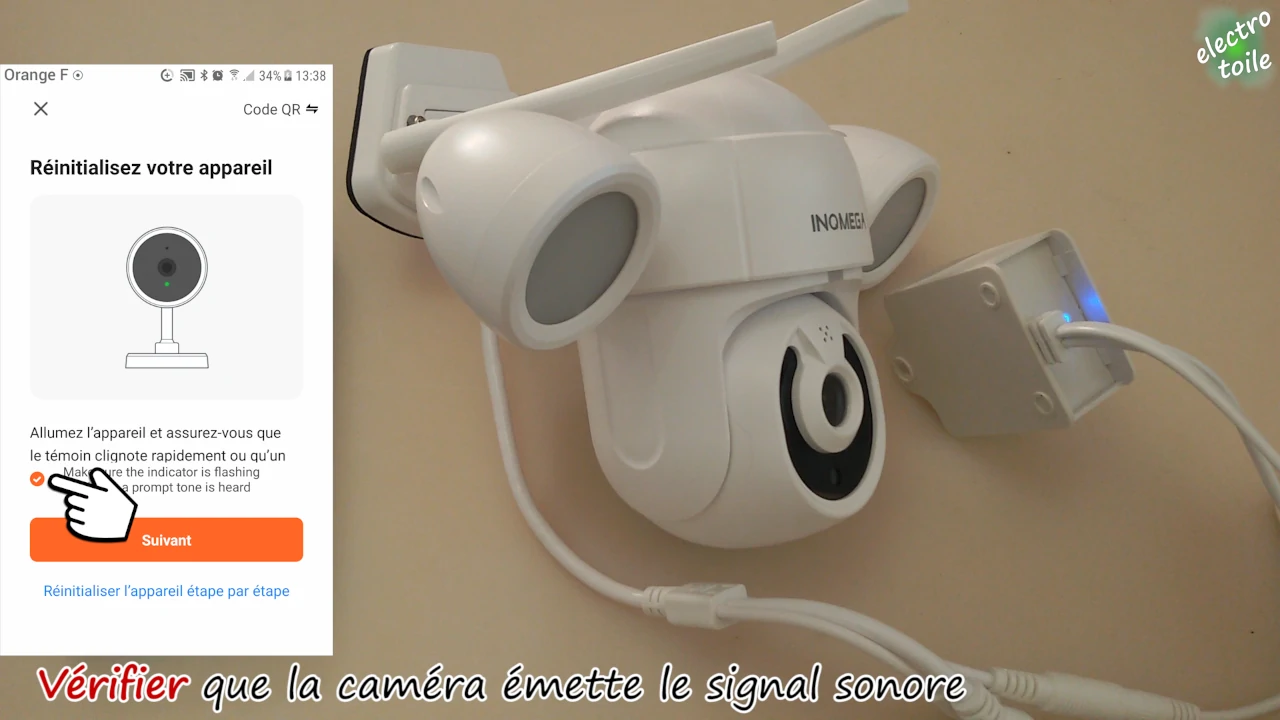 initialisation de la caméra de surveillance en Wi-Fi