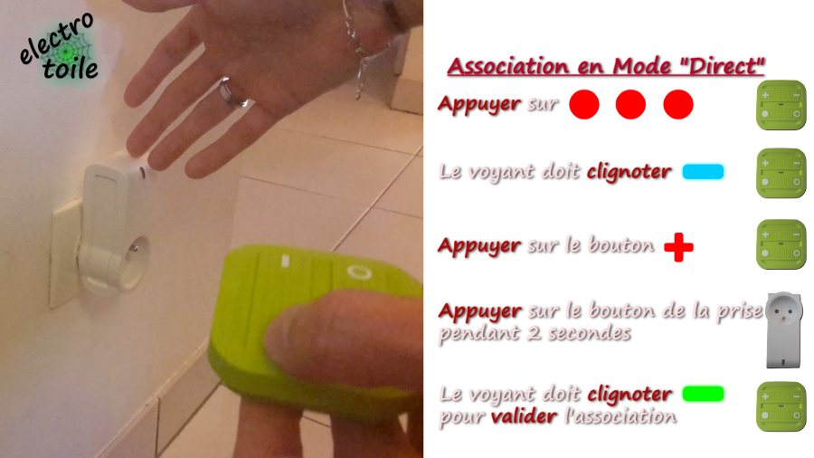 Association directe d'une télécommande (soft remote) à une prise communicante (Smart Plug) Association directe d'une télécommande (soft remote) à une prise communicante (Smart Plug)