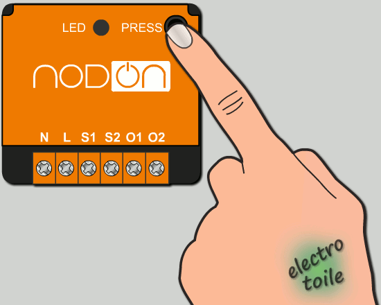 Commande en local du module SIN-2-2-00 Enocean de Nodon