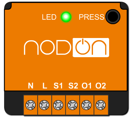 Commande en local du module SIN-2-2-00 Enocean de Nodon