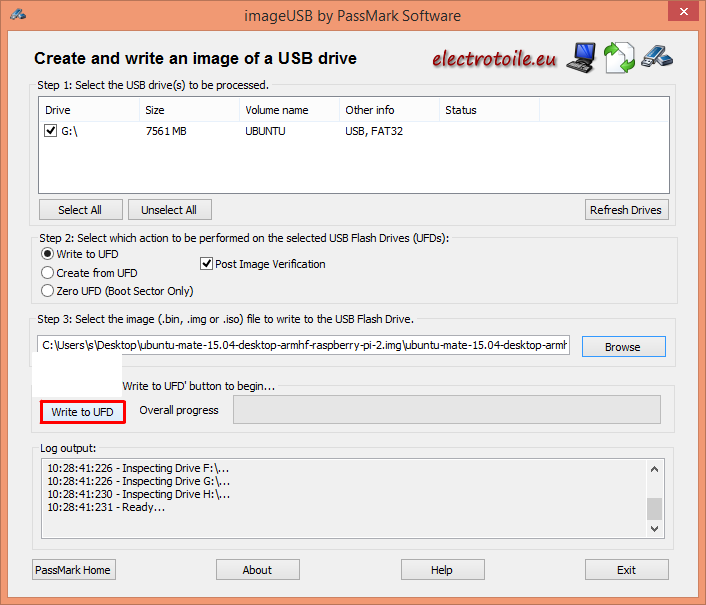 copie UBUNTU sur micro SD UBUNTU sur microSD