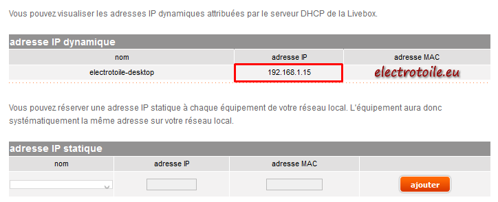 adresse IP RPI2 adresse IP RPI2