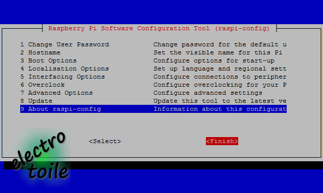 activation du serveur SSH sous raspbian