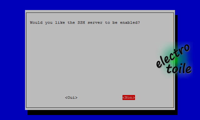 désactivation du serveur SSH sous raspbian