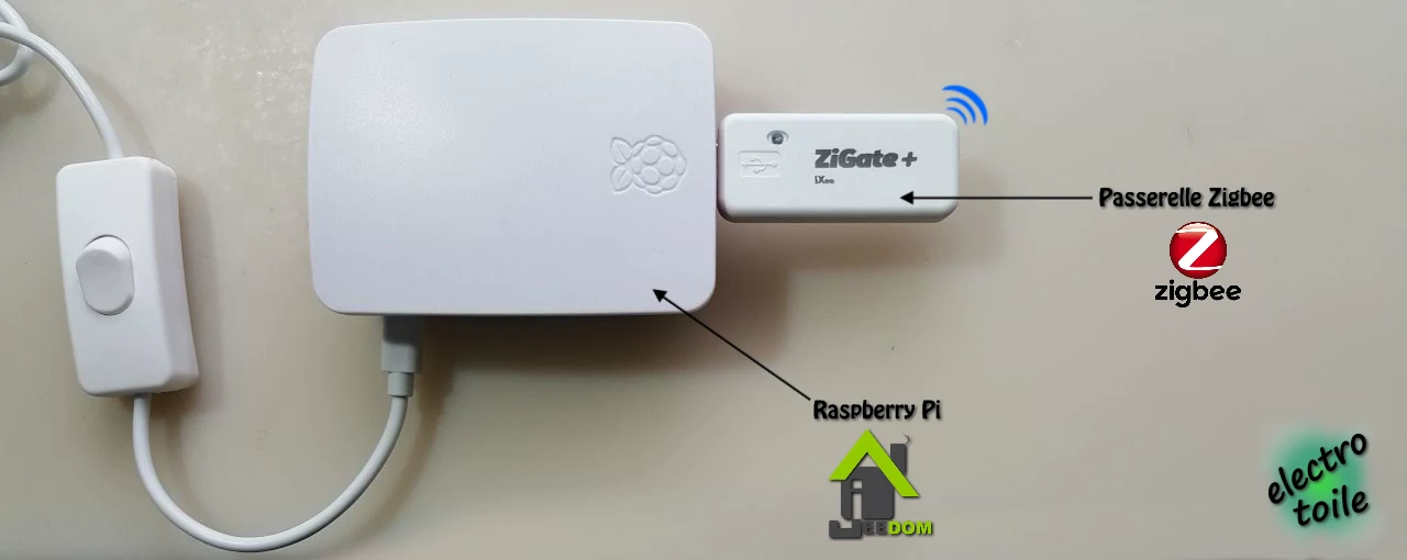 configuration utilisée pour l'ajout de la commande sans fil dans l'installation domotique