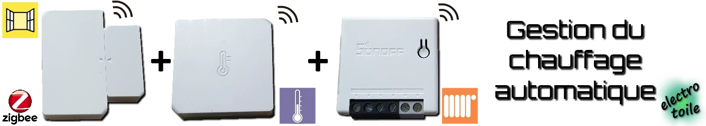 Gestion automatique du chauffage avec mesure de la température et la détection de l'ouverture de la fenêtre