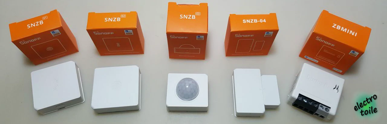périphériques Sonoff avec le protocole radio Zigbee 3.0