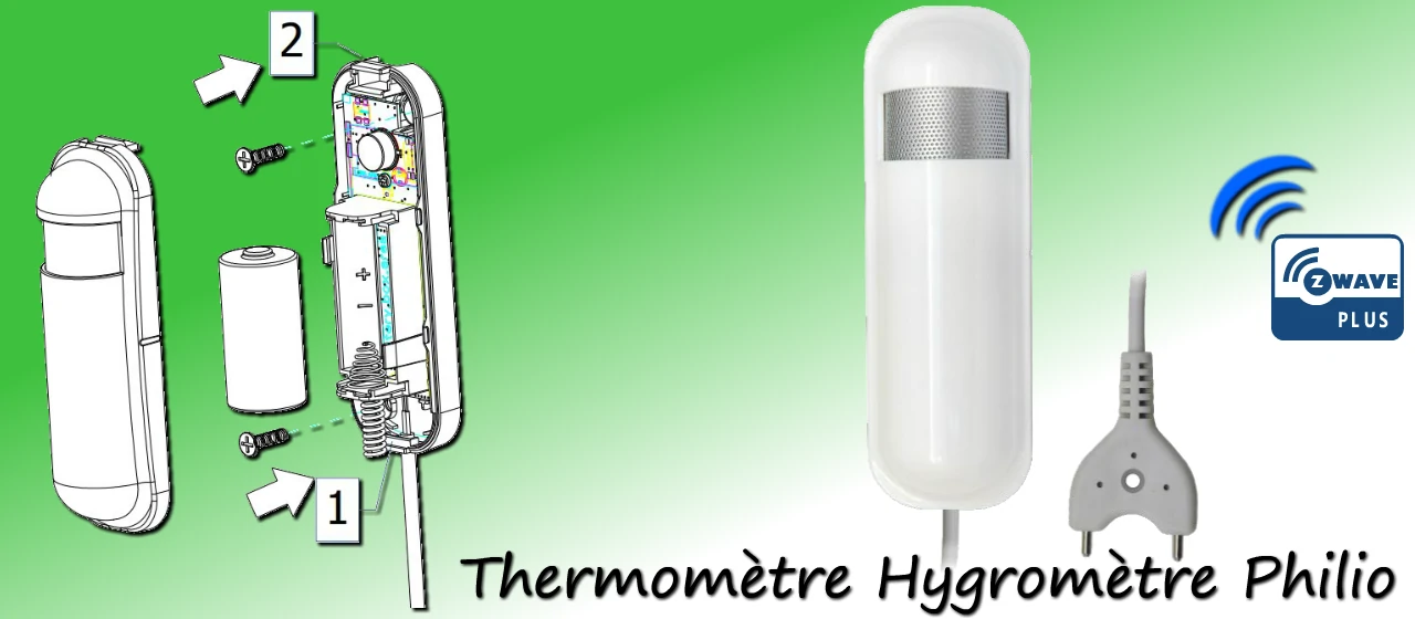 thermomètre et hygromètre Z-Wave Philio
