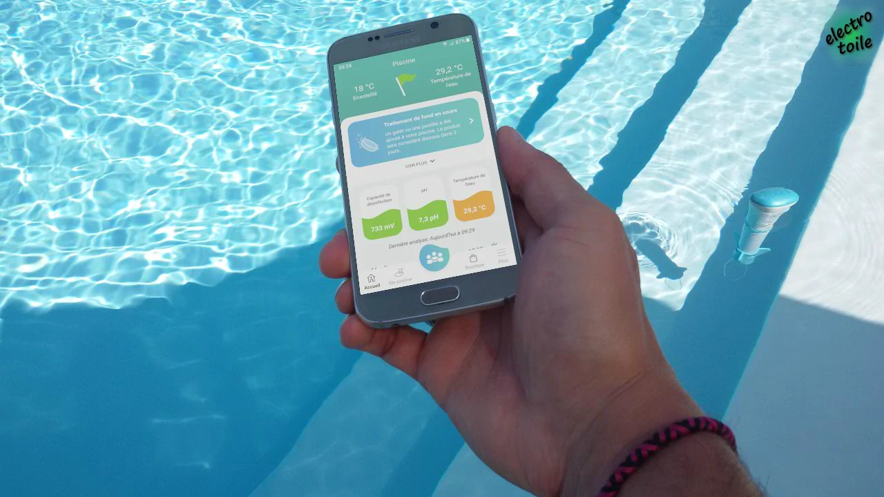 retrouvez toutes les données de votre piscine dans votre smartphone