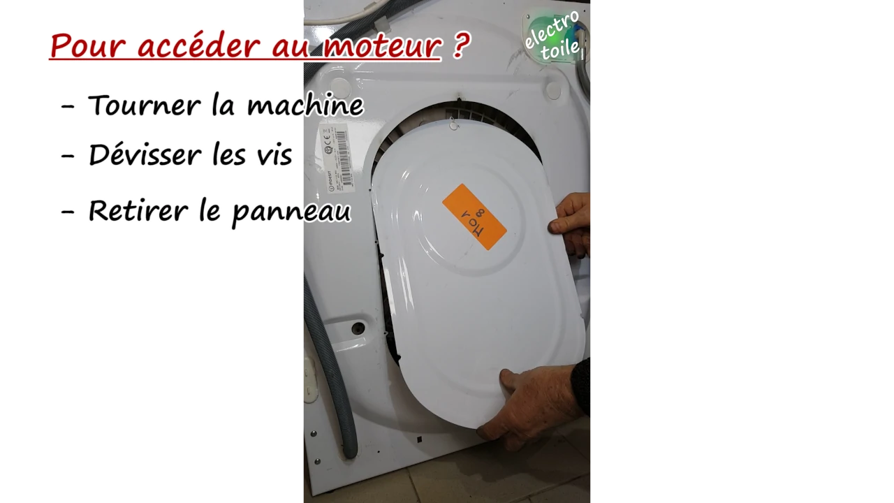 retirer le panneau arrière du lave-linge
