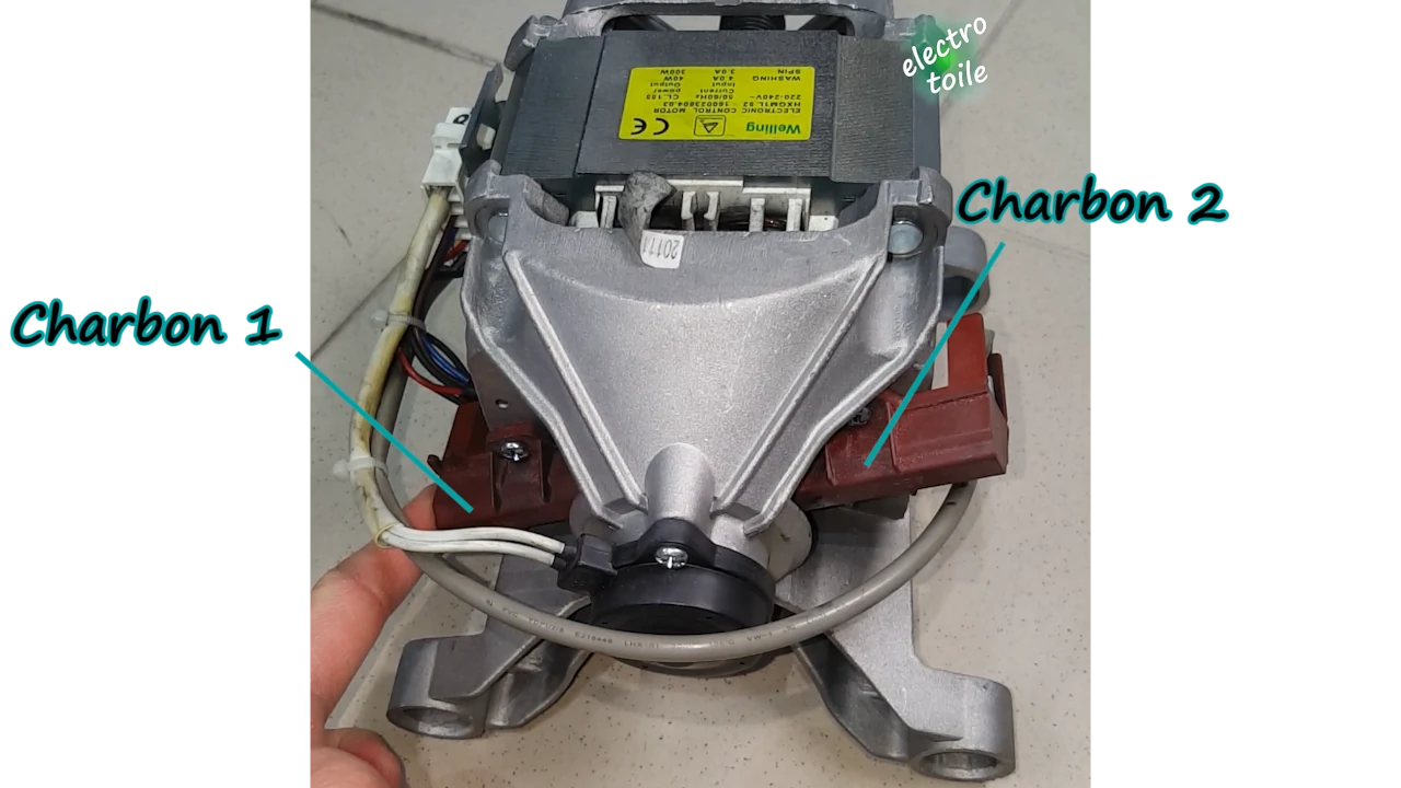 où trouver les balais de charbon du moteur de lave-linge ?