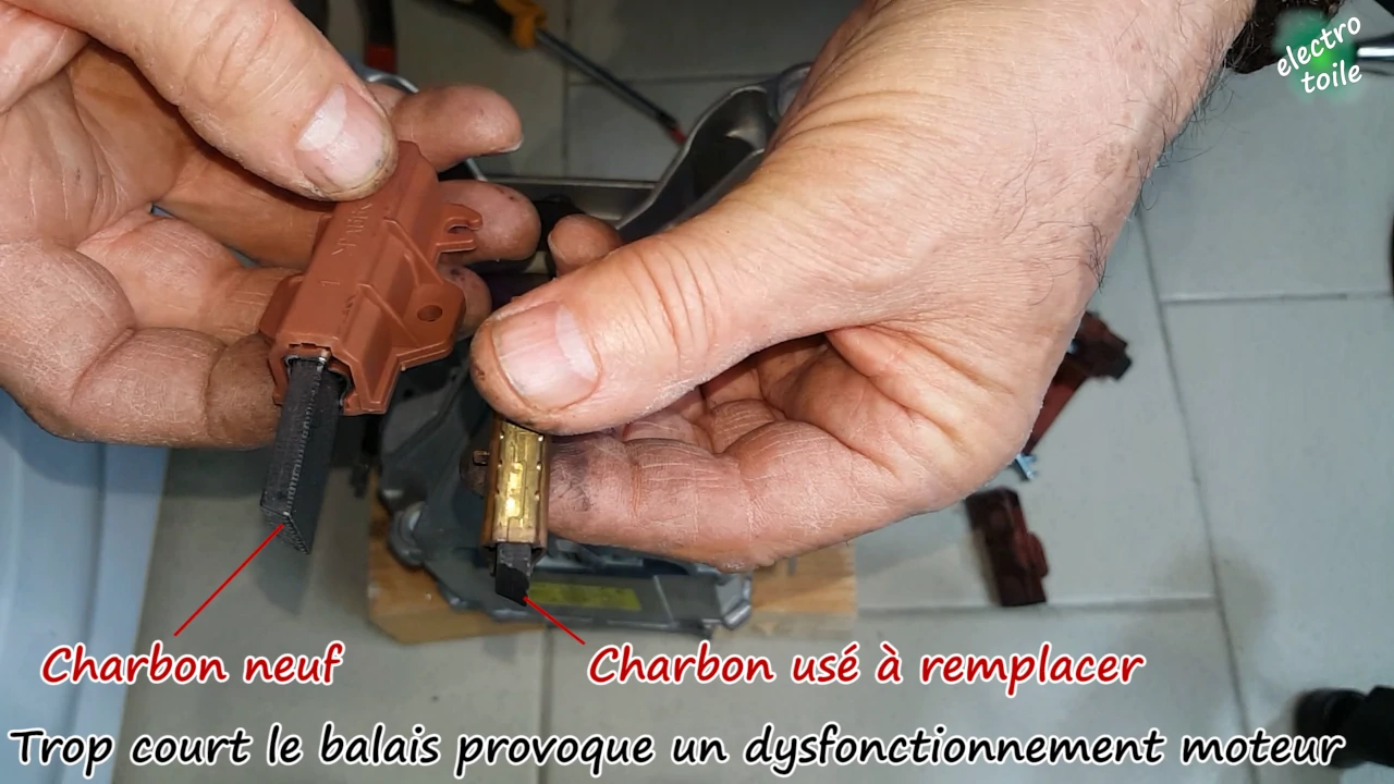 changer les balais charbon du moteur