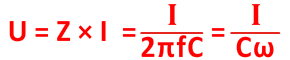 U = ZL×I = I / Cω