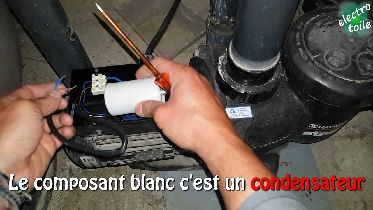 condensateur de compensation pour moteur asynchrone monophasé