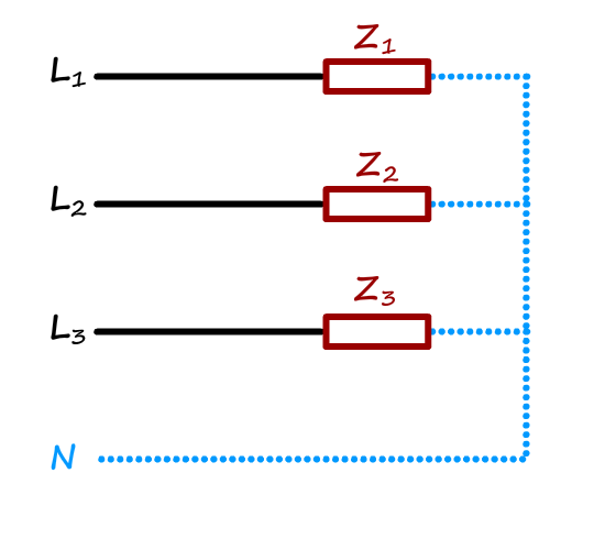 couplage étoile de récepteurs monophasés
