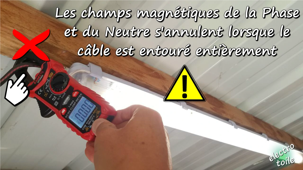 erreur d'utilisation de la pince ampèremétrique pour la mesure de l'intensité