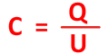 C = Q/U