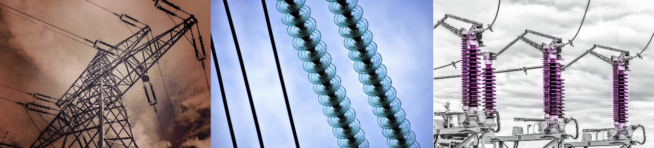 l'isolateur sur une ligne aérienne haute tension