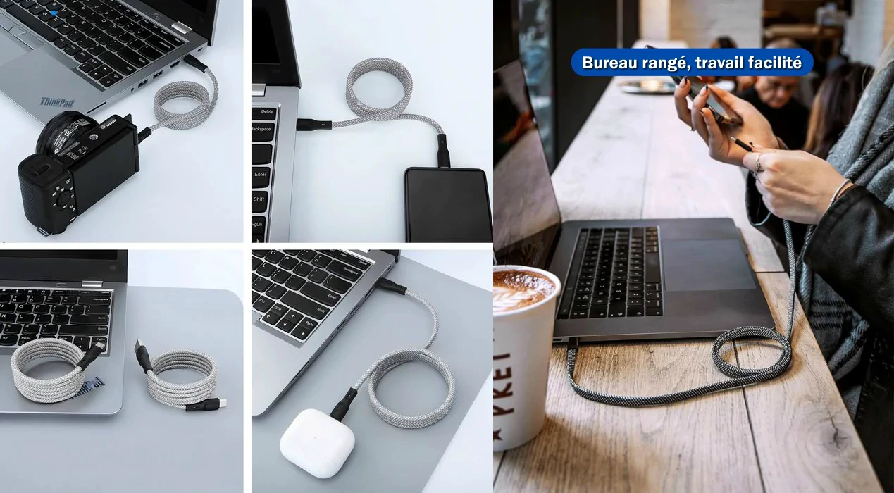 propriétés du câble USB magnétique magtame O-MagCable