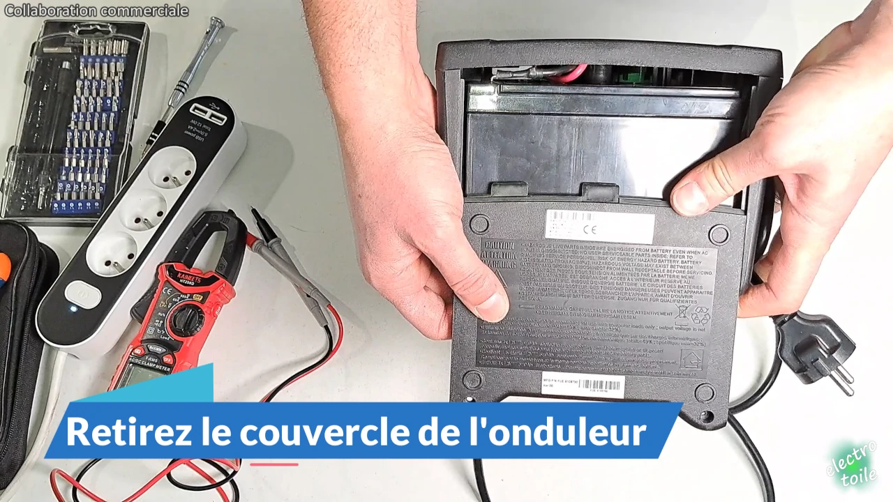 ouvrir l'intérieur d'un onduleur pour le réparer