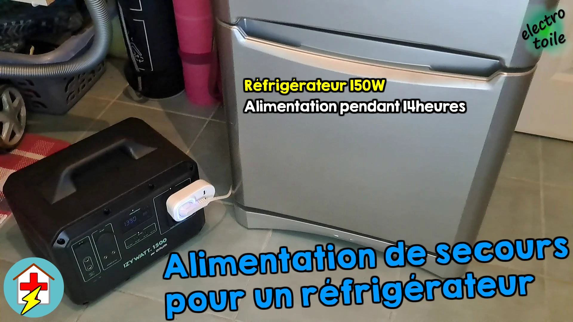 Alimentation de secours en cas de panne de courant avec la station d'énergie Izywatt 1500.