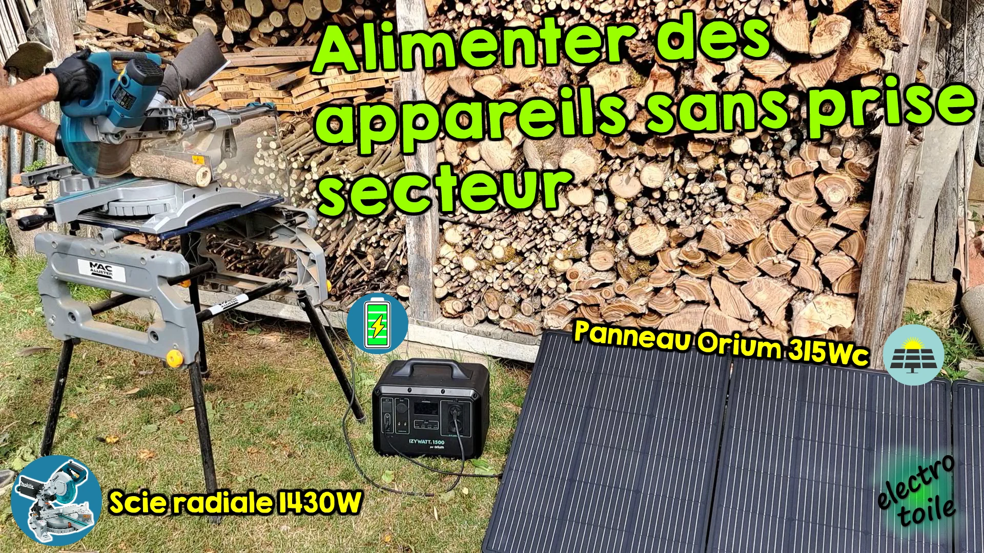 alimentation d'appareils électrique en pleine nature