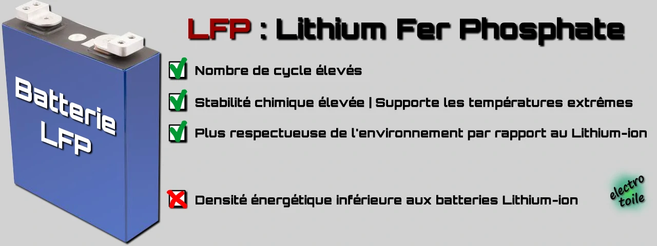 avantages et inconvénients d'une batterie lithium fer phosphate / batterie LFP