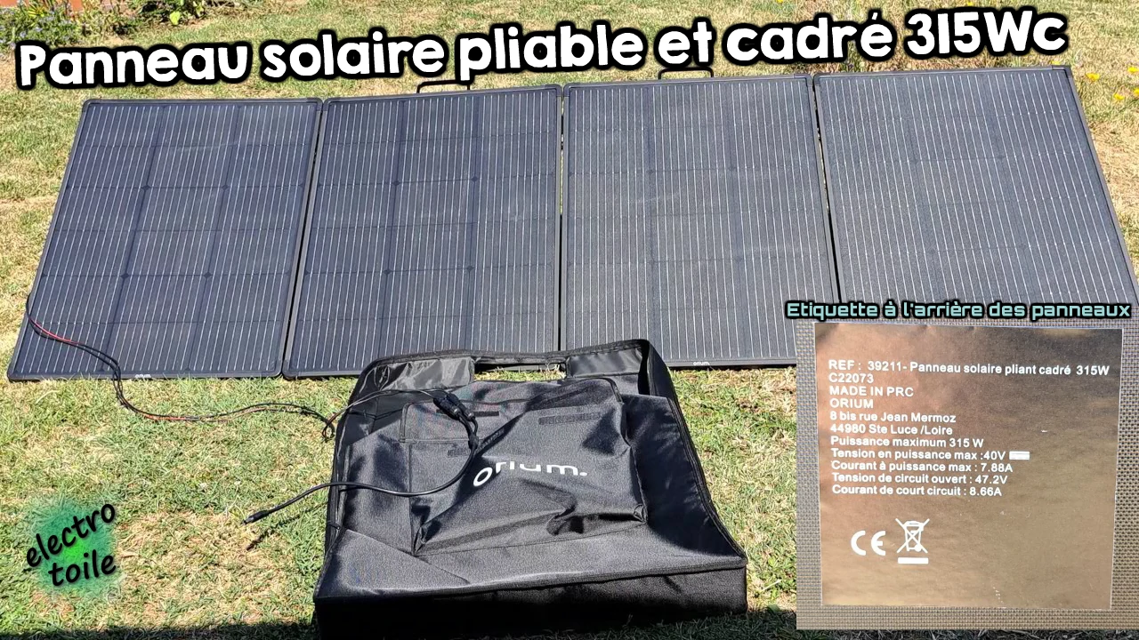 panneau solaire pliant et cadré Orium