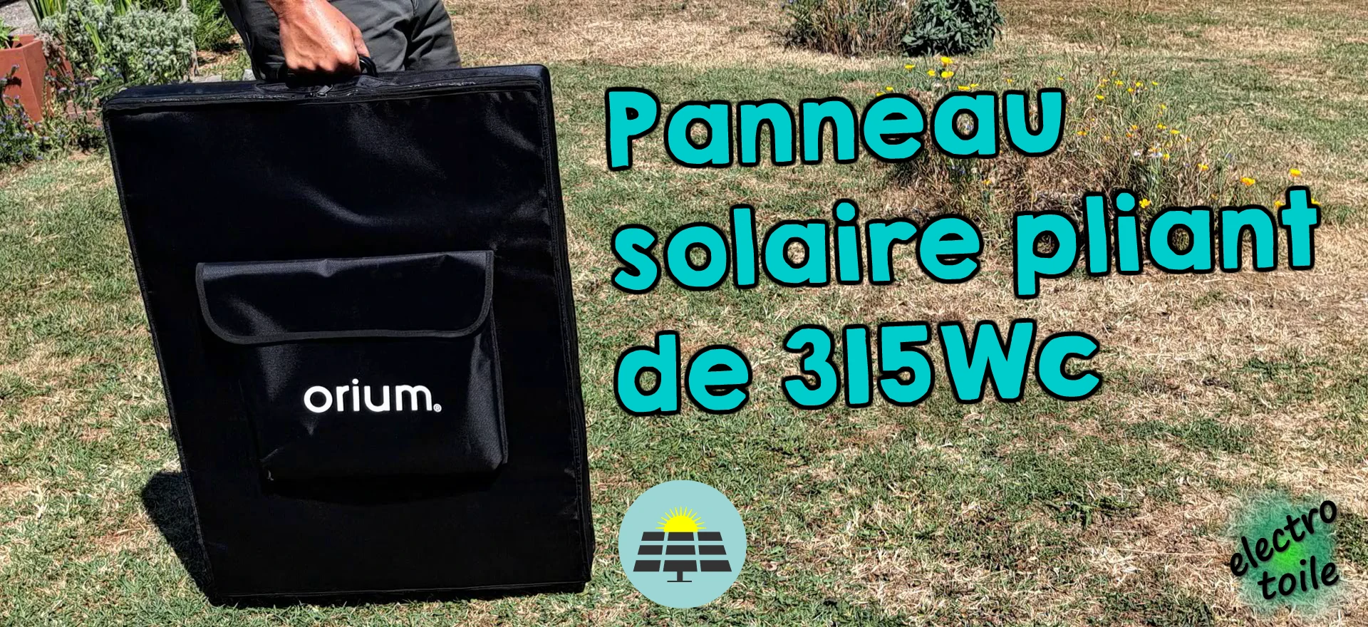 panneau solaire orium plié et rangé dans sa sacoche