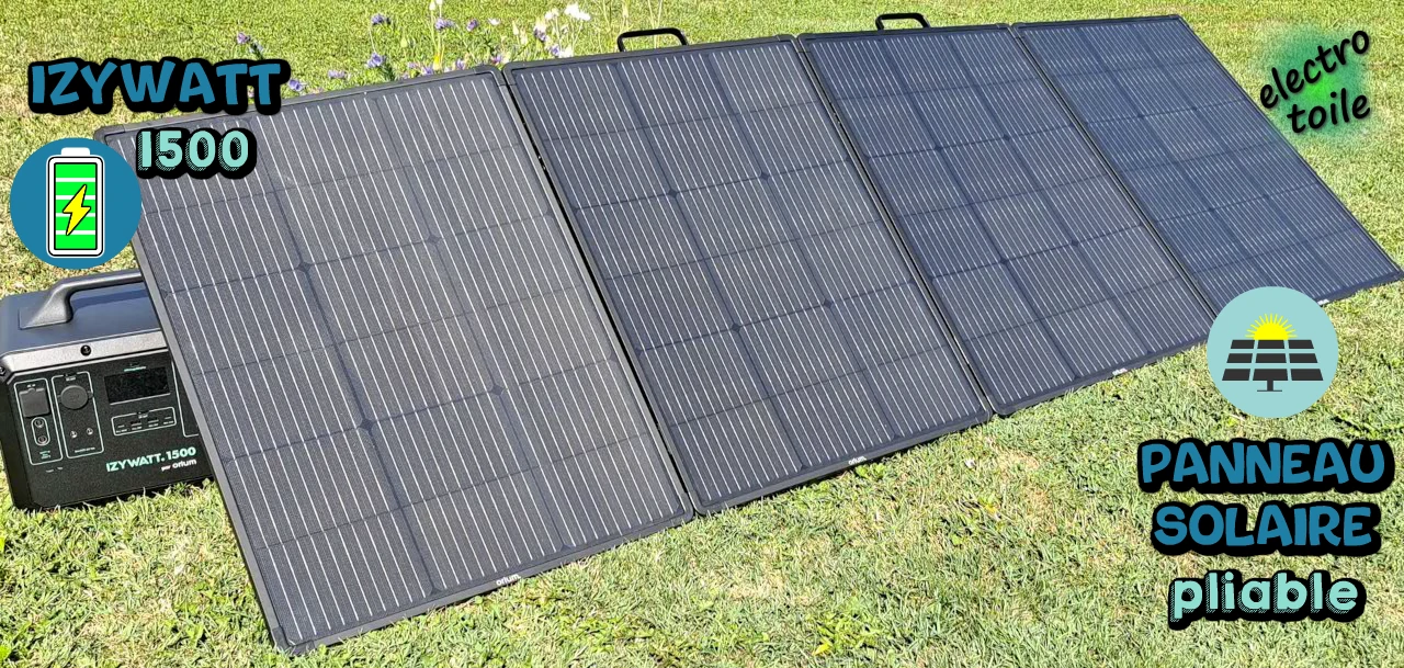 recharger gratuitement la station solaire Izywatt avec le panneau solaire pliable Orium