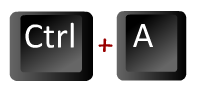 Raccourcis clavier CTRL+A sélectionner tout