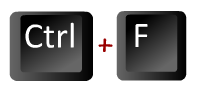 Raccourcis clavier CTRL+F chercher