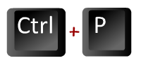 Raccourcis clavier CTRL+P Imprimer