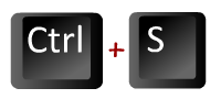 Raccourcis clavier CTRL+S sauvegarder