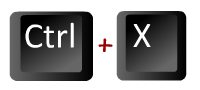 ctrl+x