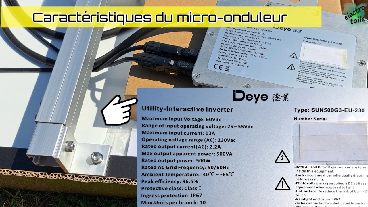 le micro-onduleur installé sur la station solaire SolarMobil