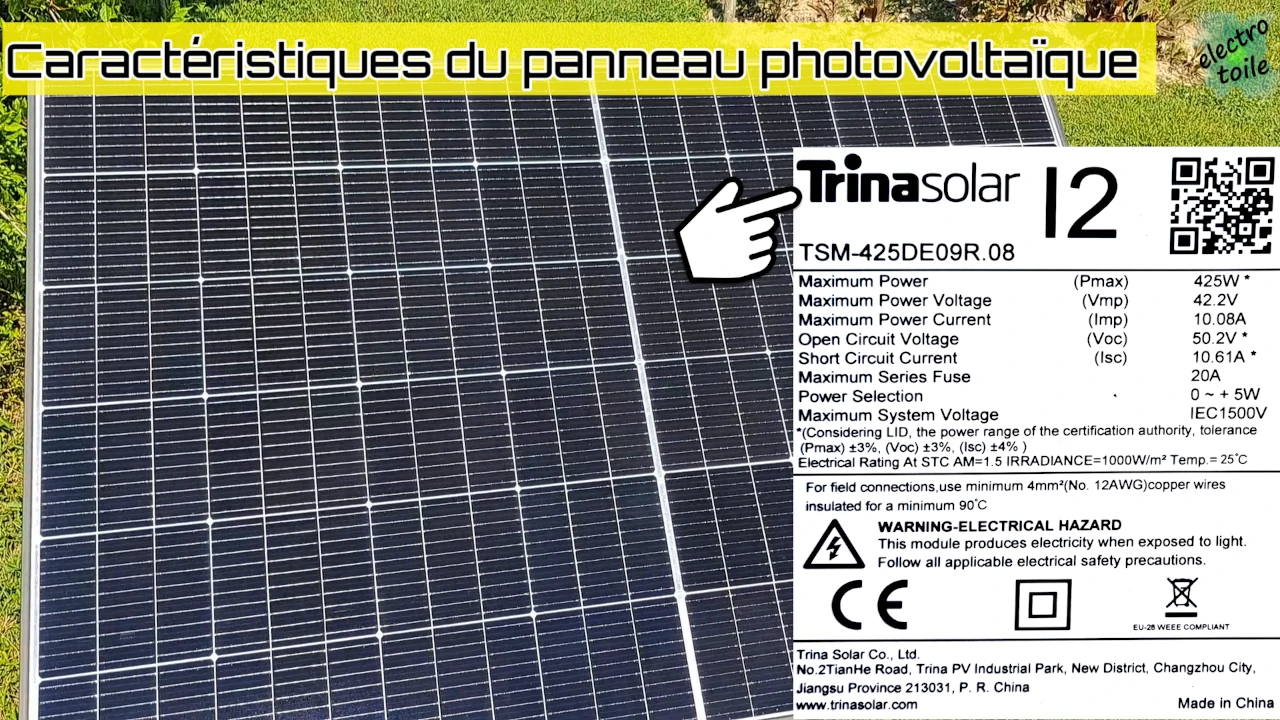 le panneau photovoltaïque installé sur la station solaire SolarMobil