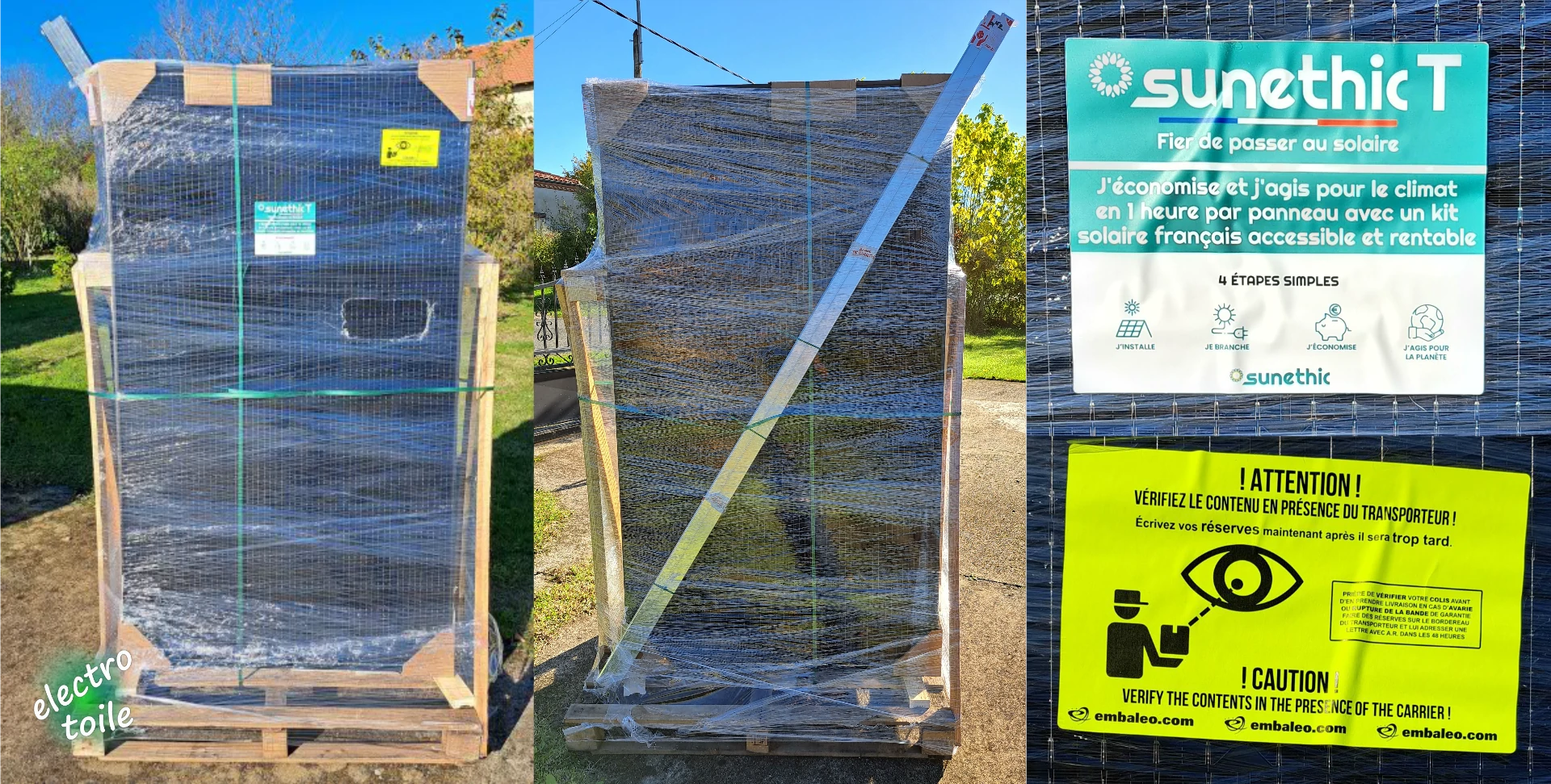 comment se passe la livraison du kit solaire pour toiture Sunethic ?