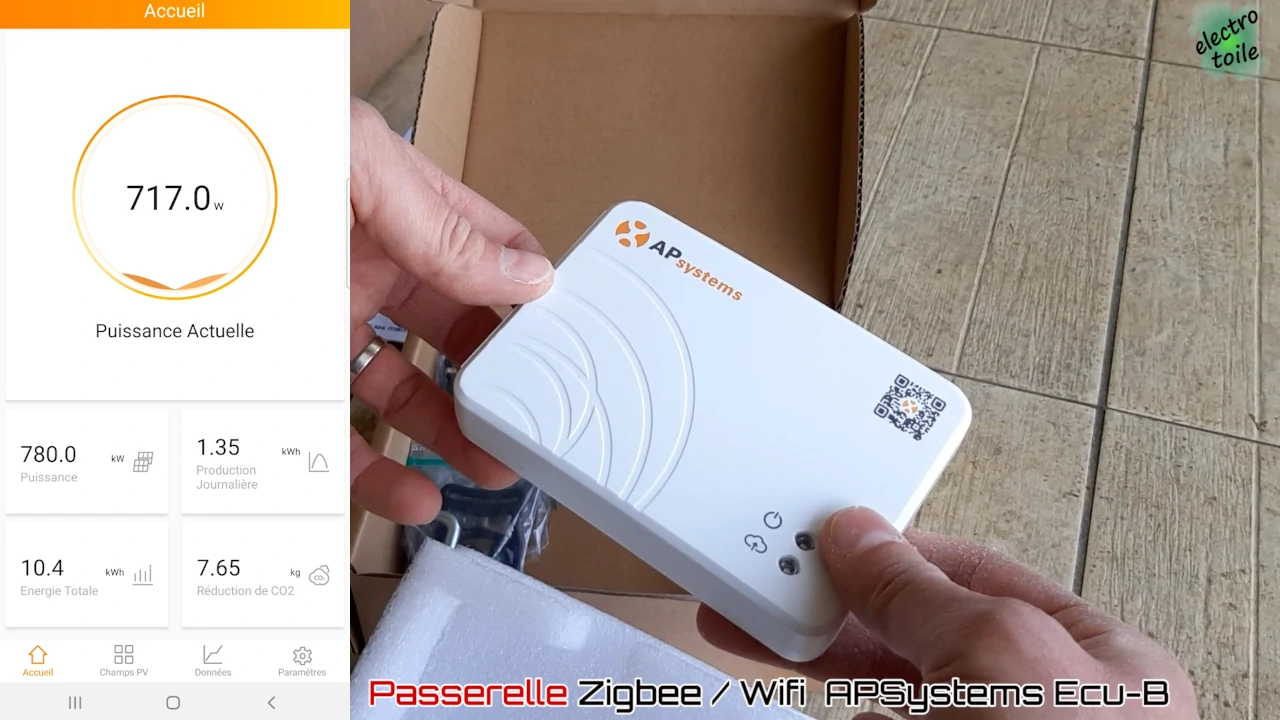 passerelle Zigbee Ecu-B de la station solaire Sunethic