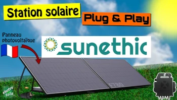 la station solaire à brancher sur une prise Sunethic