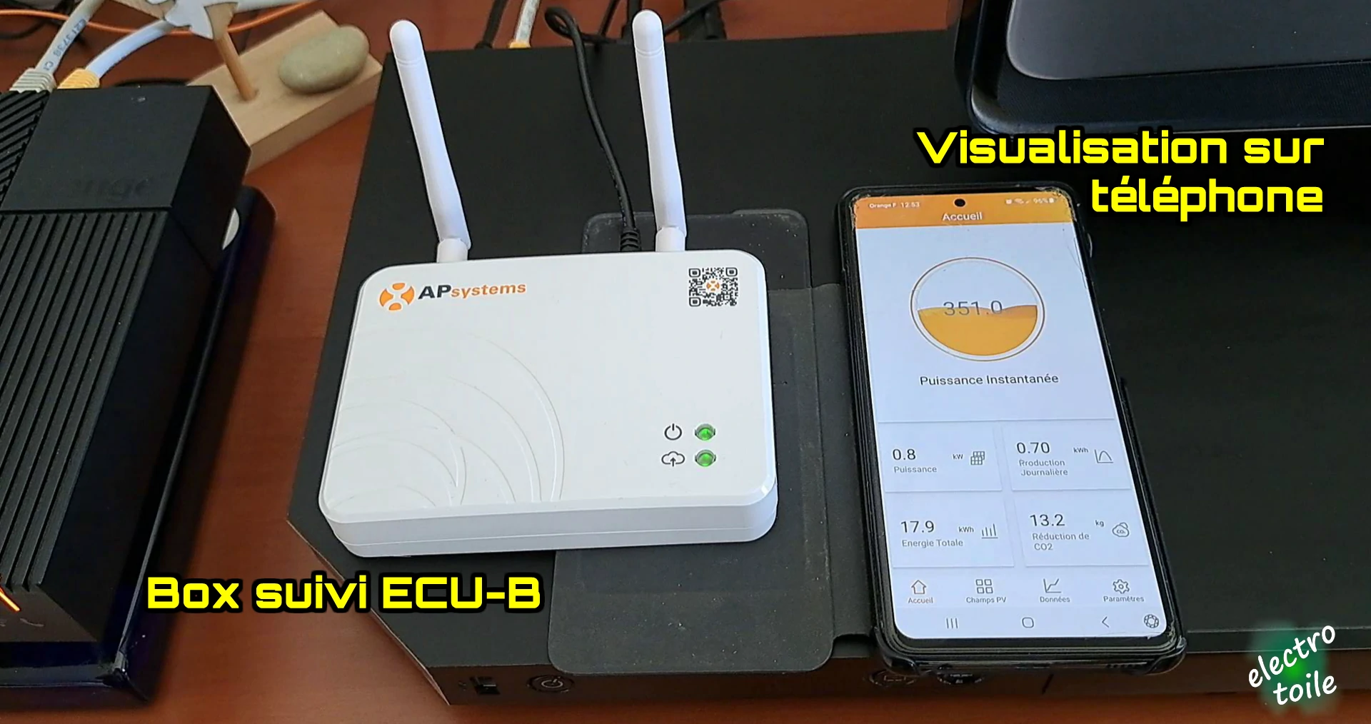 mesurer la production solaire avec la box Ecu-b APSystems
