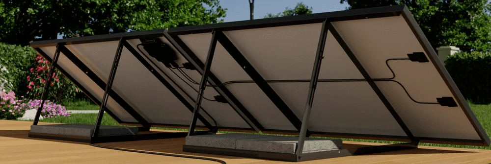 réglage de l'angle d'inclinaison de la station solaire Sunethic
