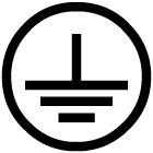 symbole de la mise à terre