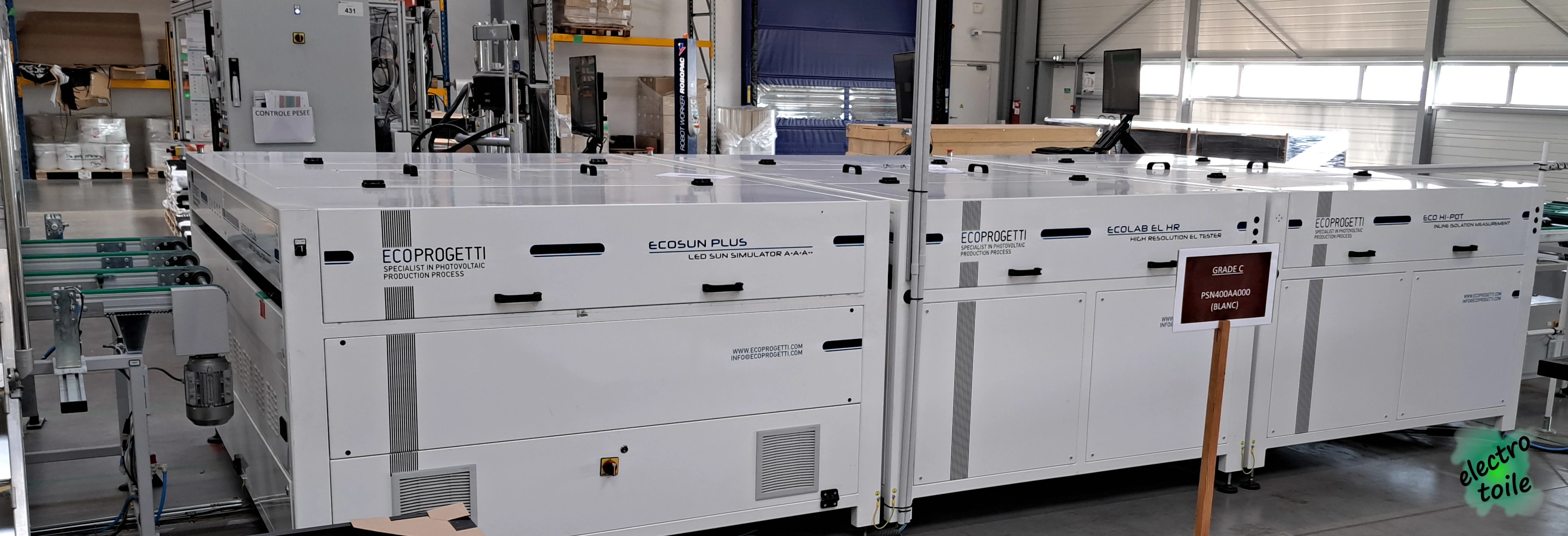 Test de conformité et d'efficacité des panneaux photovoltaïques