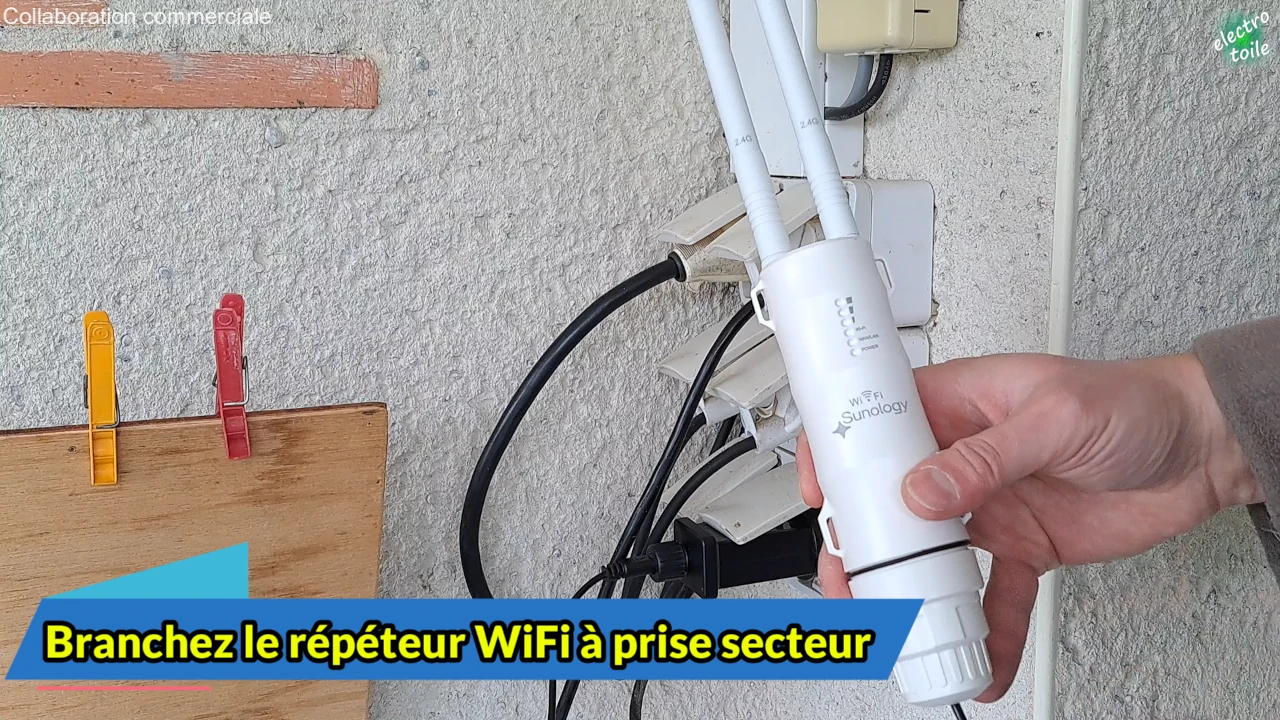 alimentation du répéteur Wifi de Sunology