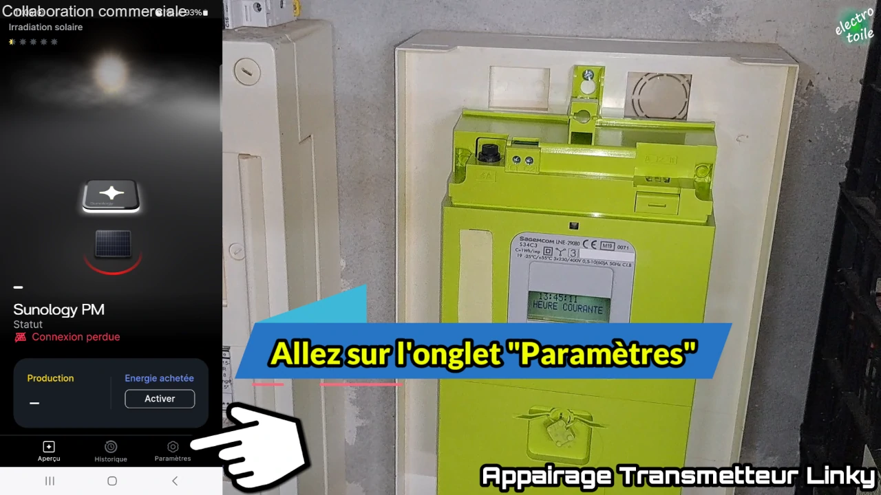 appairage du transmetteur Linky de Sunology