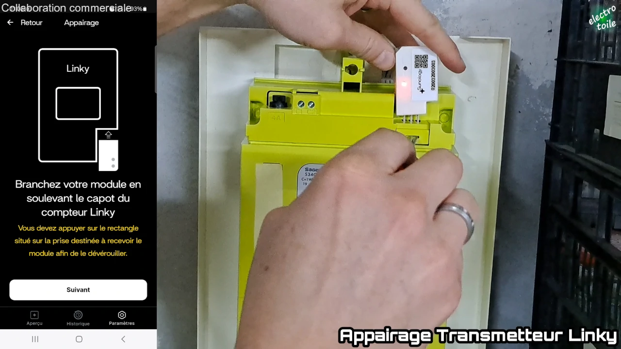 appairage du transmetteur Linky de Sunology