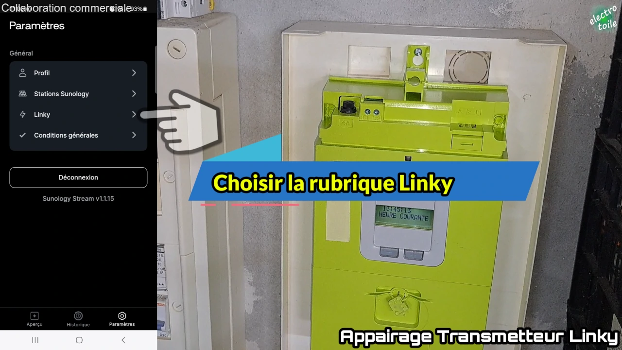 appairage du transmetteur Linky de Sunology