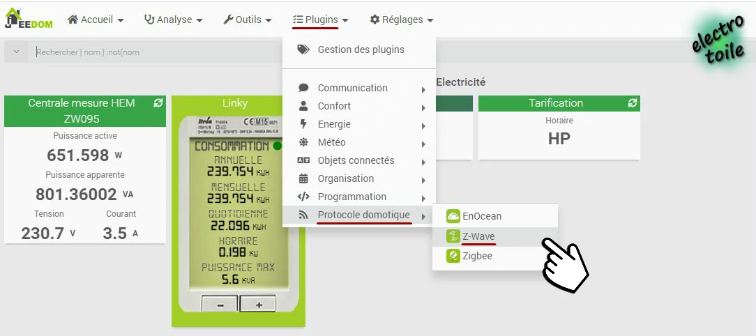 comment ajouter une prise connectée en Z-Wave dans Jeedom ?