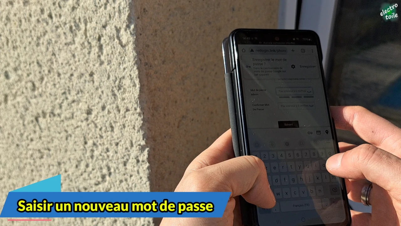 création d'un nouveau mot de passe de connexion au répéteur Wifi de Sunology